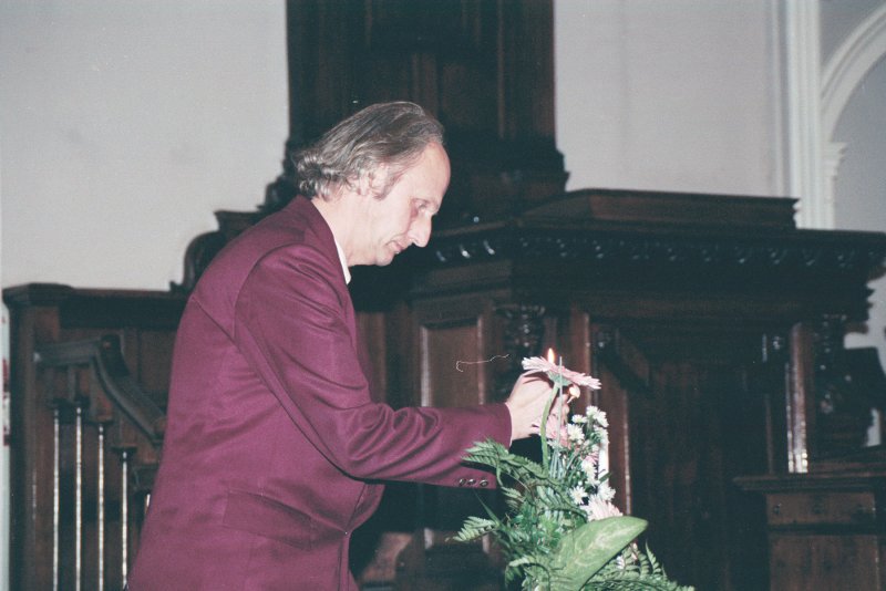 Latvijas Astronomijas biedrības 50 gadu jubileja. LAB prezidents Dr. phys. Ivars Smelds.