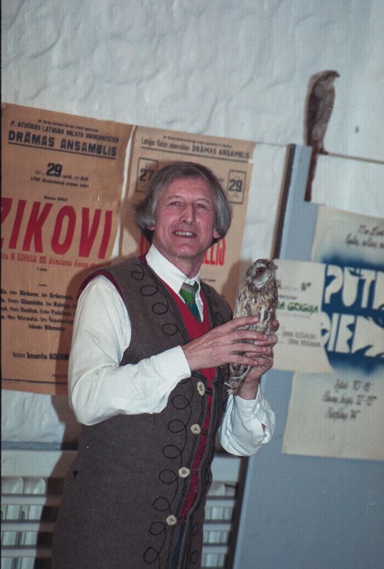Ornitologa Jāņa Brikmaņa 60 gadu jubilejas svinības Latvijas Sporta muzejā. null