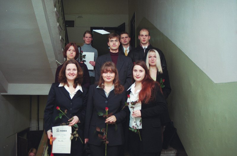 LU Ekonomikas un vadības fakultātes studenti - Vitāla Lejiņa fonda stipendiāti. null