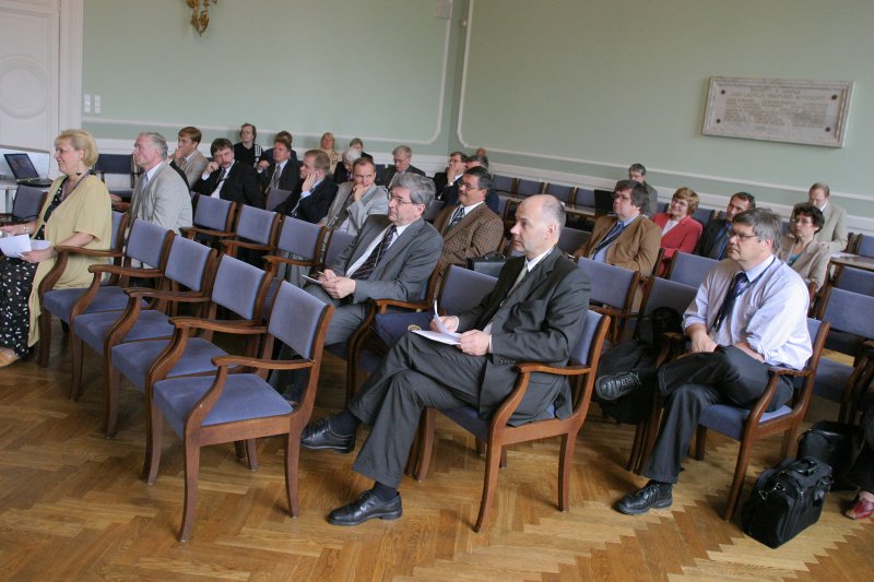 Baltijas jūras reģiona universitāšu rektoru asociācijas konference (Conference of Baltic University Rectors, CBUR) konferences dalībnieki LU Mazajā aulā