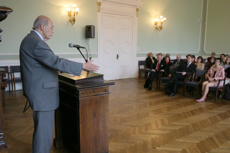 Starptautiskās Paneiropas ūnijas prezidents Oto fon Hābsburgs viesojas LU Oto fon Hābsburga lekcija 'Eiropas paplašināšanās izaicinājumi' Mazajā aulā