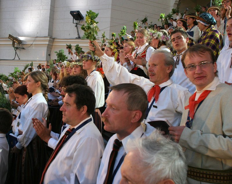 XXIII Vispārējie latviešu dziesmu svētki ģenerālmēģinājumā Mežaparka Lielajā estrādē