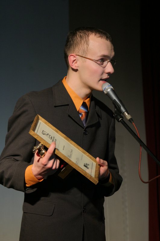 Latvijas Studentu apvienības rīkotā “Studentu Gada balvas” pasniegšanas ceremonija. Gada students - Mārtiņš Gineitis.