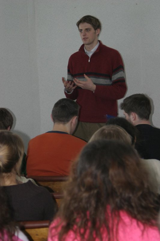 LU Studentu padomes seminārs Carnikavā. LU Studentu padomes priekšsēdētājs Ivars Lukaševičs.