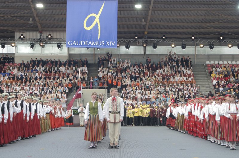 Baltijas valstu studentu XIV dziesmu un deju svētki 'Gaudeamus'. Svētku noslēguma koncerts 'Skonto' stadionā.