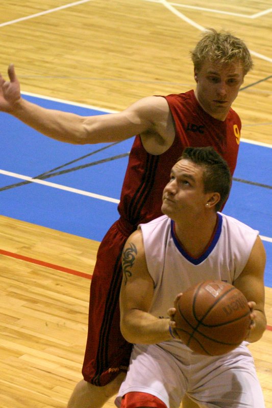 LU Basketbola līgas spēle starp PPF un EVF komandām. null