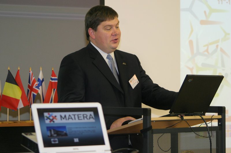 Eiropas tīkla materiālzinātnēs 'ERA-NET Materials – MATERA' organizētais seminārs 'Modernie virzieni Materiālzinātnē un tehnoloģijās'. Aigars Kalvītis, LR Ministru prezidents.