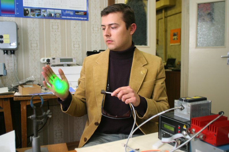 Aleksejs Ļihačovs, LU doktorants. Aleksejs Ļihačovs nodarbojas ar ādas vēža diagnostikas un ārstēšanas ar optiskām metodēm iespēju pētīšanu.