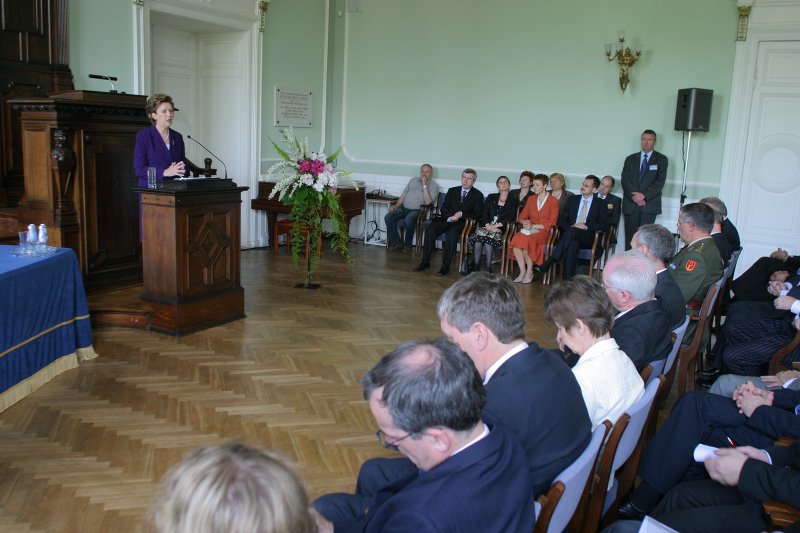 Īrijas prezidente Mērija Makalīze (Mary McAleese) viesojas Latvijas Universitātē, lai nolasītu lekciju 'Pārveidotā Īrija - mūsu ES pieredze'. null