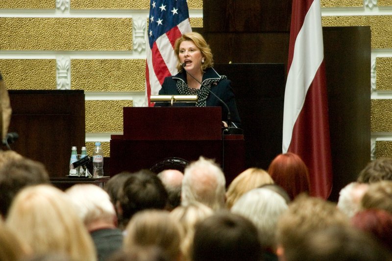 ASV vēstnieces Latvijā Ketrīnas Todas Beilijas (Catherine Todd Bailey) lekcija 'Kopīgo vērtību saglabāšana'. null