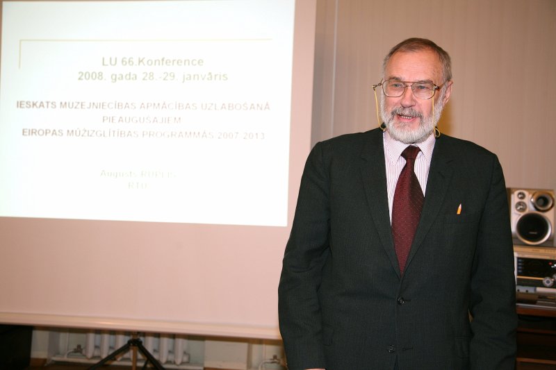 LU 66. konference. Zinātņu vēstures un muzejniecības sekcijas sēde. Prof. Augusts Ruplis.