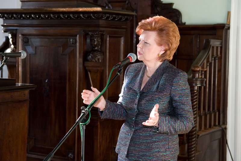 Grāmatas 'Singing the Nations: Herder's Legacy' atvēršanas pasākums. Latvijas Valsts eksprezidente Vaira Vīķe-Freiberga.