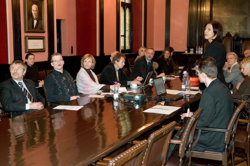 Latvijas Universitātes un Hansabankas tikšanās par sadarbību 2009. gadā. null