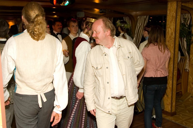 Jaunā Studenta svētki (Aristoteļa svētki) '2008. Īpašo svētku viesu brauciens ar kuģīti 'Jelgava' uz Spīķeriem. null
