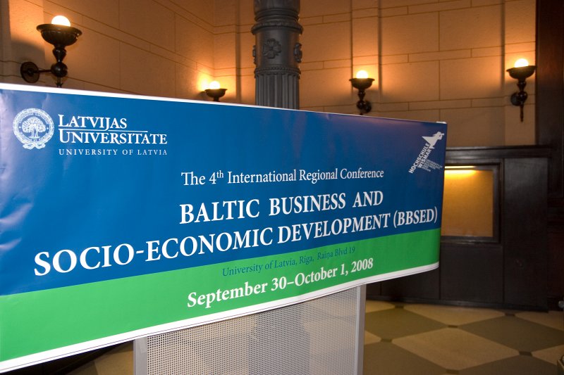 Baltijas jūras reģiona starptautiskā konference 'Baltijas uzņēmējdarbība un socio-ekonomiskā attīstība' (Baltic Business and Socio-Economic Development 2008- BBSED). null