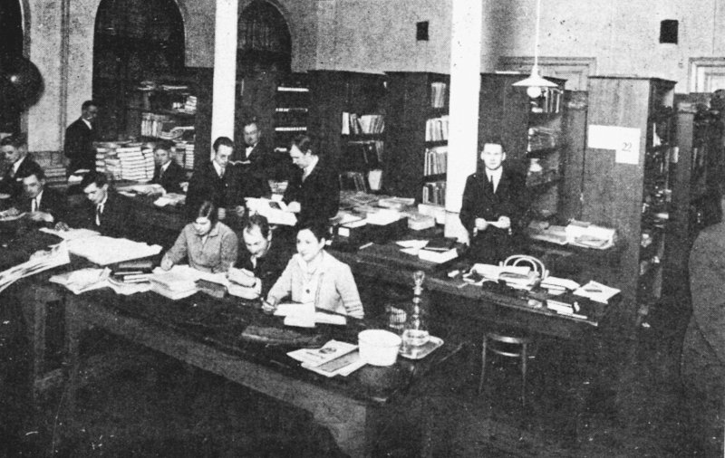 Ekonomikas fakultātes bibliotēka 1929. gadā. null