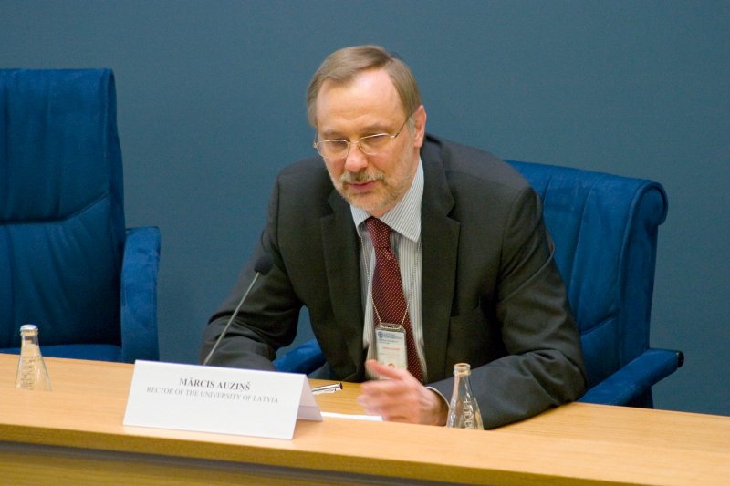 Konference par zinātnes globālo pārvaldību (LR Ārlietu ministrijā). Mārcis Auziņš, Latvijas universitātes rektors.