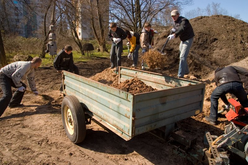 Lielā Talka Latvijas Universitātes Botāniskajā dārzā. null