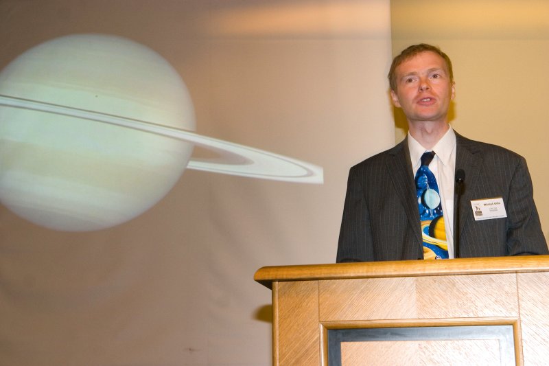 Konference 'Astronomija Latvijā' Latvijas Zinātņu akadēmijā. Starptautiskā Astronomijas gada 2009 koordinators Latvijā Mārtiņš Gills.