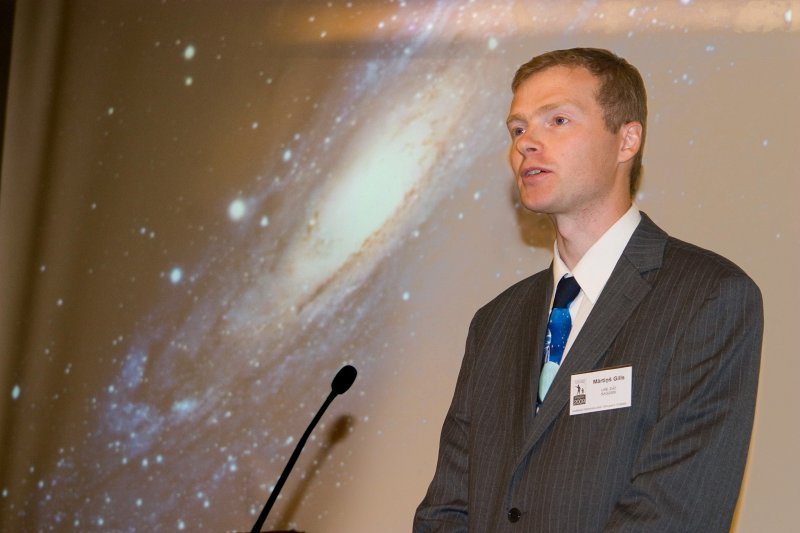 Konference 'Astronomija Latvijā' Latvijas Zinātņu akadēmijā. Starptautiskā Astronomijas gada 2009 koordinators Latvijā Mārtiņš Gills.
