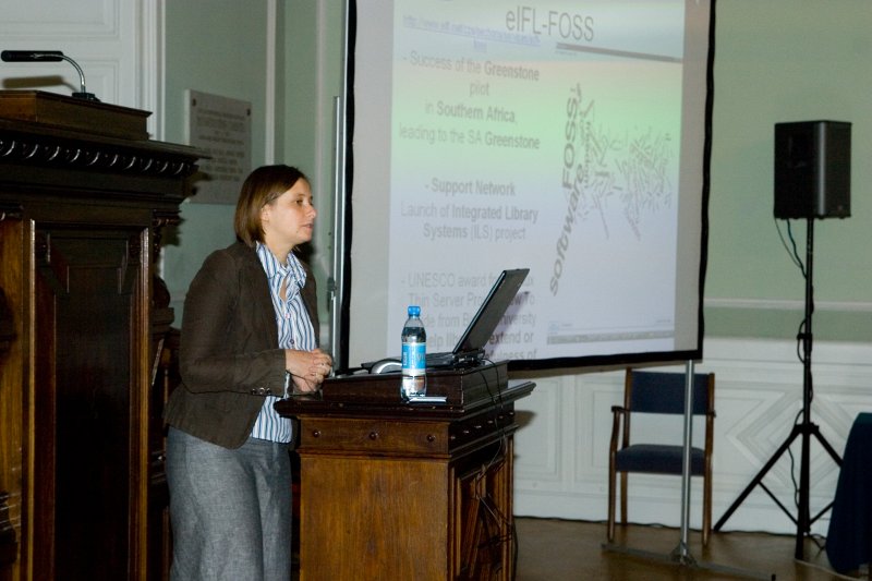 Seminārs 'Open Access: pētījumu kvalitātes un ietekmes maksimāla palielināšana'. Irina Kučma, eIFL Open Access programmas vadītāja.