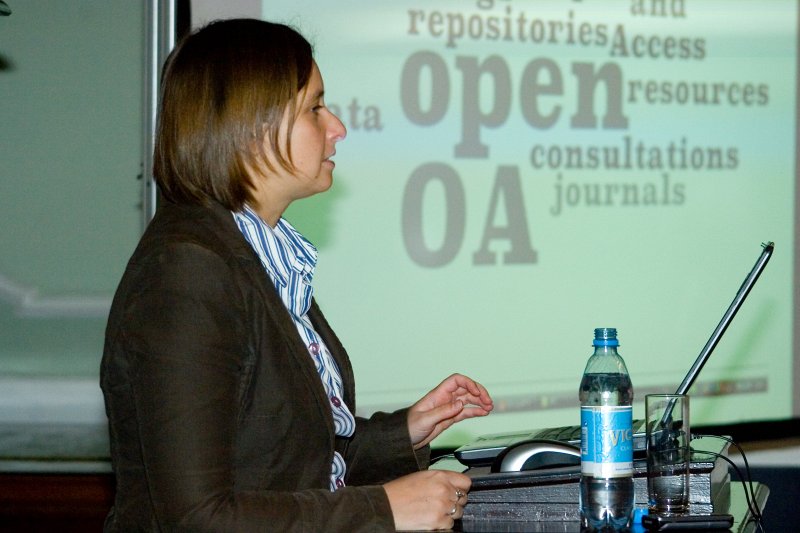 Seminārs 'Open Access: pētījumu kvalitātes un ietekmes maksimāla palielināšana'. Irina Kučma, eIFL Open Access programmas vadītāja.