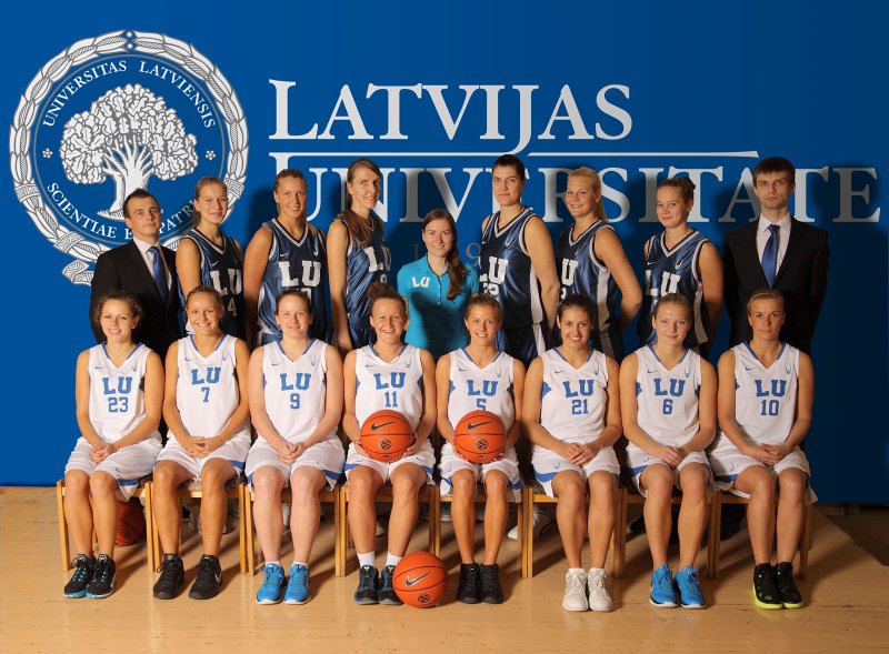 Latvijas Universitātes sieviešu basketbola komanda. null