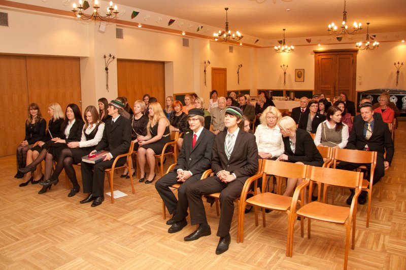 LU Fonda Armīna Rūša 2010./2011.ak. gada stipendiātu sveikšanas ceremonija (Studentu korporācijas 'Lettonia' namā). null