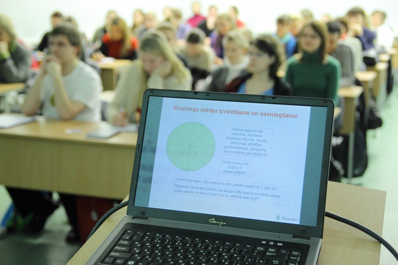 Latvijas Universitātes Karjeras centra organizētā lekcija
'Koučings kā metode individuālo mērķu izvirzīšanai un sasniegšanai'. null