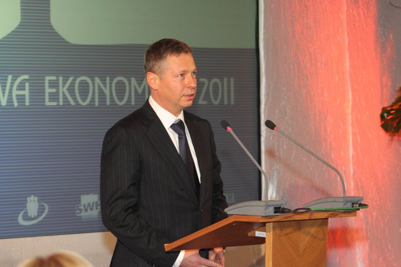 'Ekonomistu apvienības 2010' 'Spīdolas balvas' pasniegšanas ceremonija (Rīgas Latviešu biedrības namā). SIA 'Lattelecom' valdes priekšsēdētājs Juris Gulbis.