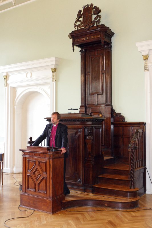 Starptautiskā konference 'Bīskapam Irbem 150'. Latvijas Evaņģēliski luteriskās baznīcas (LELB) arhibīskaps Jānis Vanags.