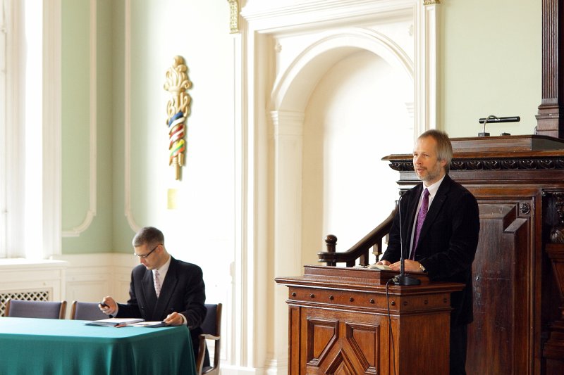 Starptautiskā konference 'Bīskapam Irbem 150'. LU Teoloģijas fakultātes dekāns doc. Ralfs Kokins.