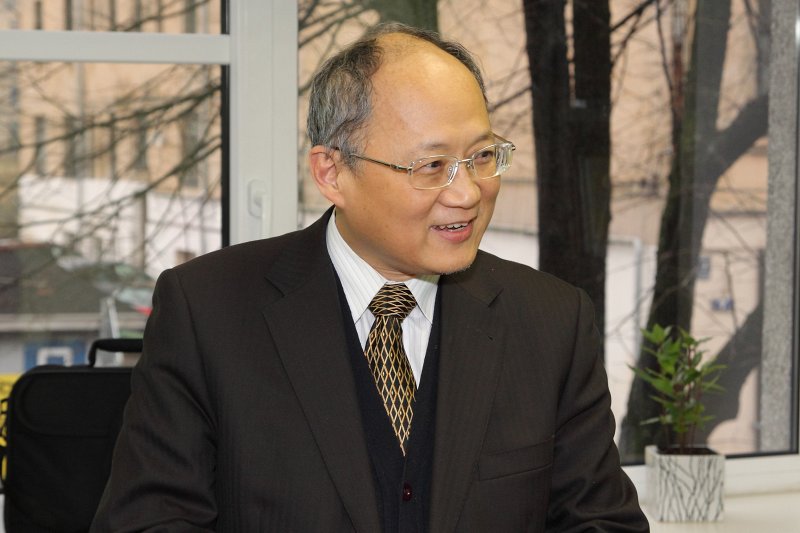 Taivānas akadēmijas kontaktpunkta atvēršana Latvijas Universitātes Humanitāro zinātņu fakultātē. Taipejas misijas Latvijā vadītāja Deivida Vana (David Wang) uzruna.