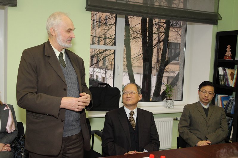 Taivānas akadēmijas kontaktpunkta atvēršana Latvijas Universitātes Humanitāro zinātņu fakultātē. Latvijas Zinātnes padomes priekšsēdētāja prof. Andreja Siliņa uzruna.