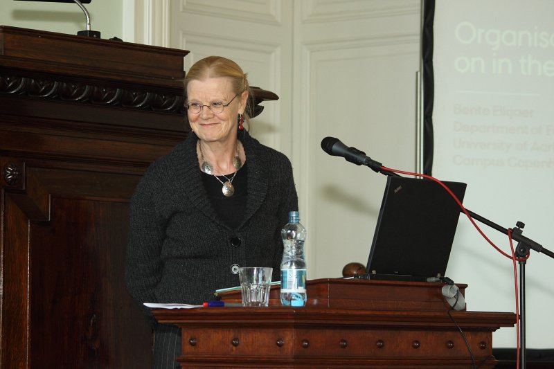 Latvijas Universitātes 70. konference: Pedagoģijas zinātnes nozares plenārsēde. Arhus Universitātes (Dānija) profesore Bente Elkjere (Bente Elkjaer).