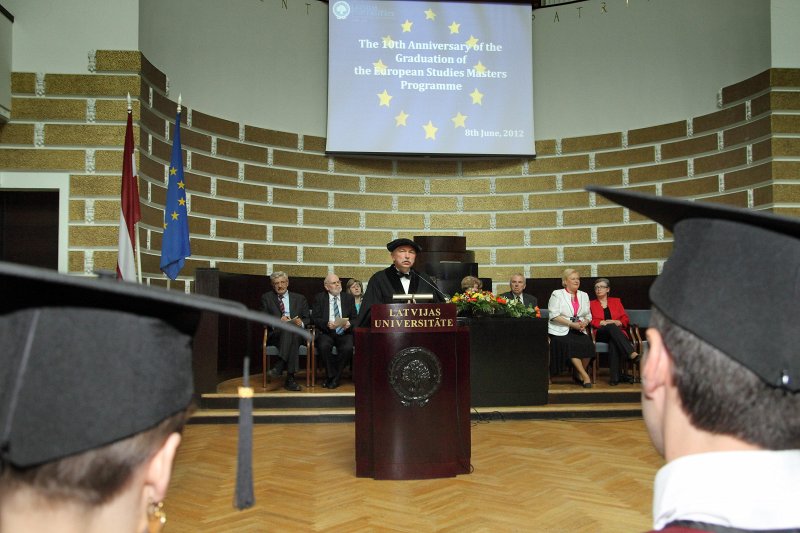 Eiropas studiju maģistra programmas absolventu izlaidums. Svinīgais pasākums par godu 10. izlaidumam. null