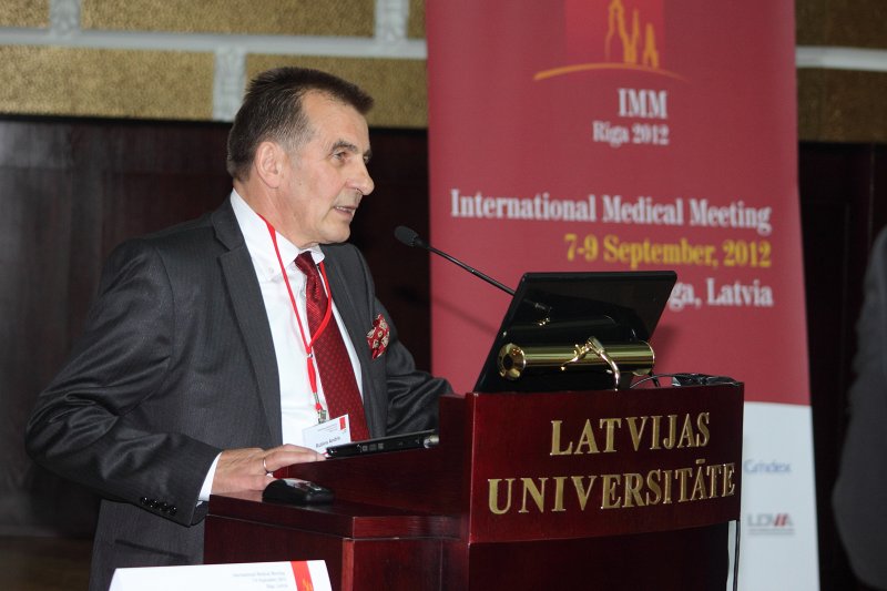 Starptautiska medicīnas konference (International Medical Meeting) «IMM-Riga 2012». Andris Rubins, Latvijas Universitātes Medicīnas fakultātes profesors.