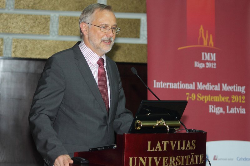 Starptautiska medicīnas konference (International Medical Meeting) «IMM-Riga 2012». Mārcis Auziņš, Latvijas Universitātes rektors, profesors.