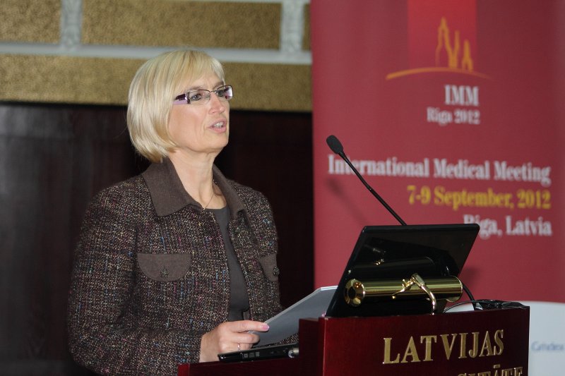 Starptautiska medicīnas konference (International Medical Meeting) «IMM-Riga 2012». LR Veselības ministre Ingrīda Circene.