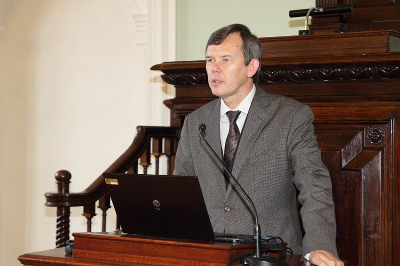 17. starptautiskā konference «EcoBalt 2012». Māris Kļaviņš, Latvijas Universitātes Ģeogrāfijas un Zemes zinātņu fakultātes profesors, LU Senāta priekšsēdētājs.