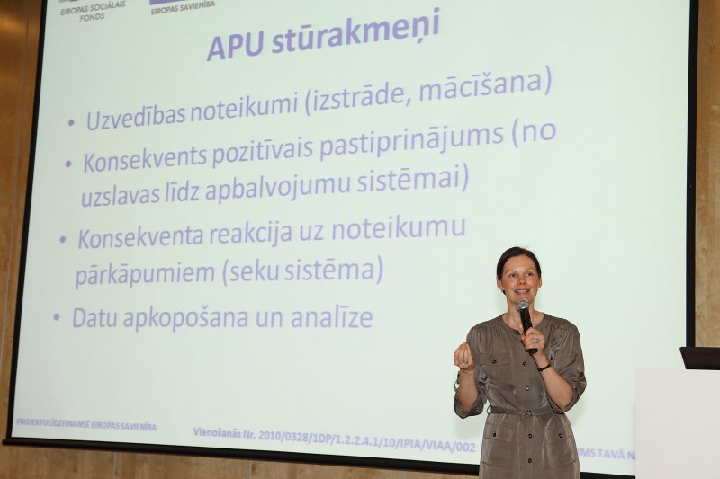 ESF projekts «Atbalsta programmu izstrāde un īstenošana sociālās atstumtības riskam pakļauto jauniešu atbalsta sistēmas izveidei» (Vienošanās Nr.2010/0328/1DP/1.2.2.4.1/10/IPIA/VIAA/002). 4.9. aktivitātes seminārs (viesnīcā «Radisson Blu Hotel Latvija»). Latvijas Universitātes Pedagoģijas, psiholoģijas un mākslas fakultātes docente Baiba Martinsone.