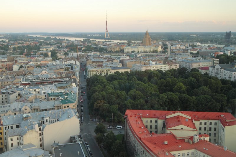 Rīga, skats no viesnīcas 'Radisson Blu Hotel Latvija'. null