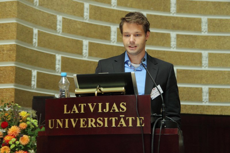 Starptautiska konference «Adaptācija klimata pārmaiņām Baltijas jūras reģionā», kas notiek Baltadapt projekta ietvaros. Robbert Biesbroek, Vāgeningenas Universitātes un Pētniecības centra pētnieks (Nīderlande).