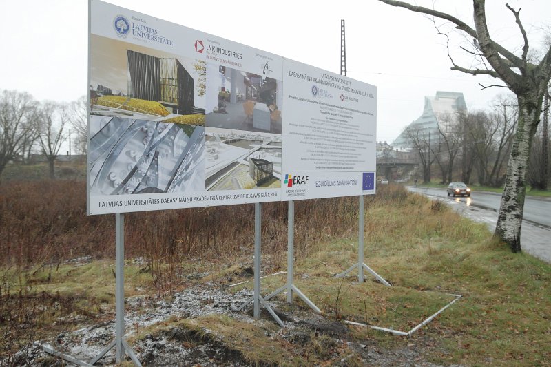 Vieta Torņakalnā, kur tiks uzsākta Latvijas Universitātes Dabaszinātņu akadēmiskā centra celtniecība. null