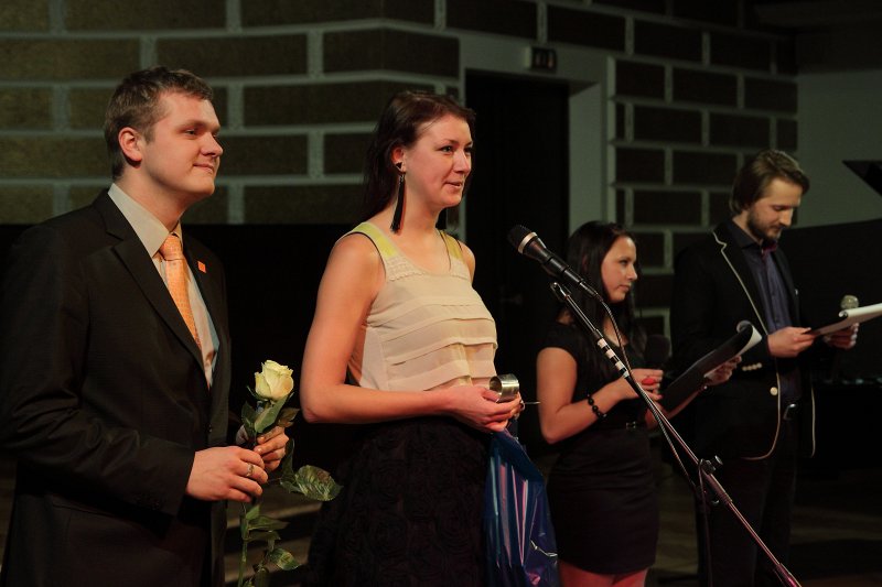 Latvijas Universitātes Studentu padomes (LU SP) Gada balvas 2013 pasniegšanas ceremonija. LU FMF pārstāvju uzruna.