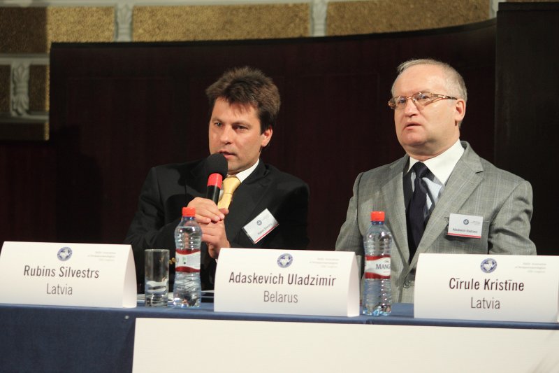 12. Baltijas Dermatovenerologu asociācijas kongress. Silvestrs Rubins (pa kreisi) un Uladimirs Adaskevičs (Uladzimir Adaskevich ).