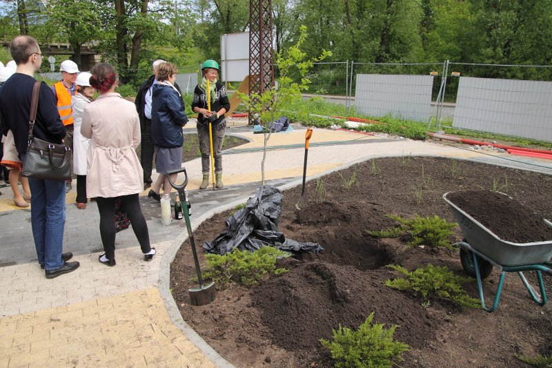 Latvijas Universitātes darbinieki apmeklē topošo Akadēmiskā centra Dabas māju. null