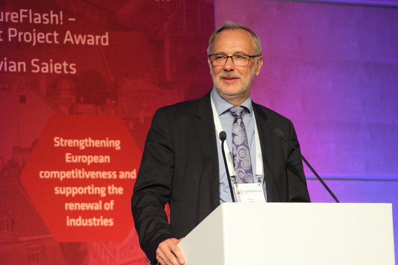 Starptautiskā konference «EuroNanoForum 2015». Latvijas Universitātes rektors prof. Mārcis Auziņš.