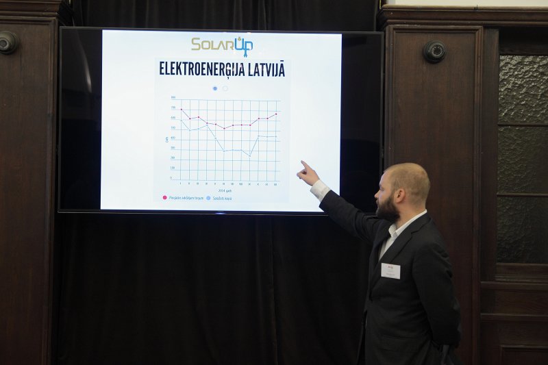 Latvijas Universitātes komandas piedalās konkursa «Radām novadam» finālā ('Altum' konferenču zālē, Doma laukumā 4). Komandas 'SolarUp' prezentācija.