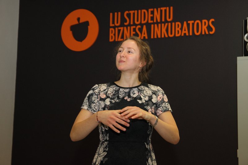 Latvijas Universitātes studentu Biznesa inkubatora 2014./2015.akadēmiskā gada biznesa inkubācijas sezonas noslēgums. Sofja Zaharova.